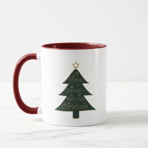 merry christmas pine tree decorations mug