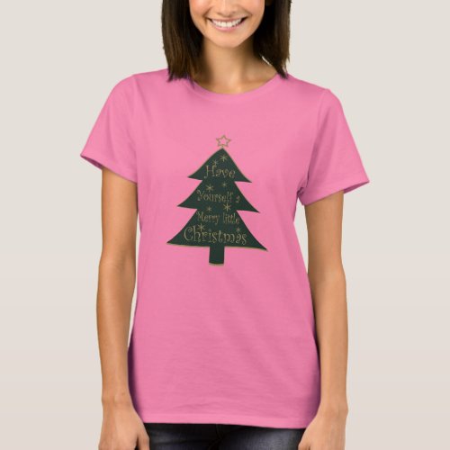 merry christmas pine tree decorations T_Shirt