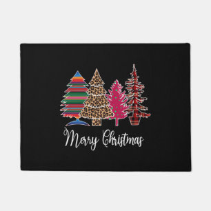 Merry Christmas Pine Tree Doormat