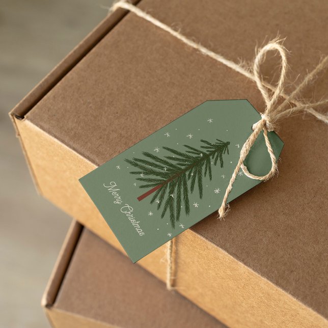 Merry Christmas Pine Tree Gift Tags (Creator Uploaded)