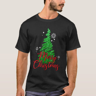 Merry Christmas Pine Trees Christmas Tree Xmas T-Shirt