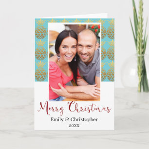 Merry Christmas Pineapple Holiday Photo Card