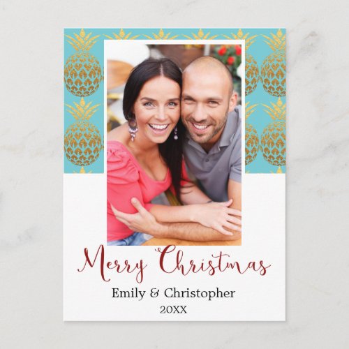 Merry Christmas Pineapple Holiday Photo Card