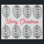 Merry Christmas Pinecone Wrapping Paper<br><div class="desc">Media: Glossy Wrapping Paper Make sure every gift you give has a layer of love by creating custom wrapping paper. Available in four types of premium paper and different five sizes, our wrapping paper has all of your gift wrapping needs covered - because the presentation matters just as much as...</div>