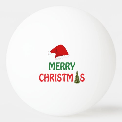 Merry Christmas Ping Pong Ball