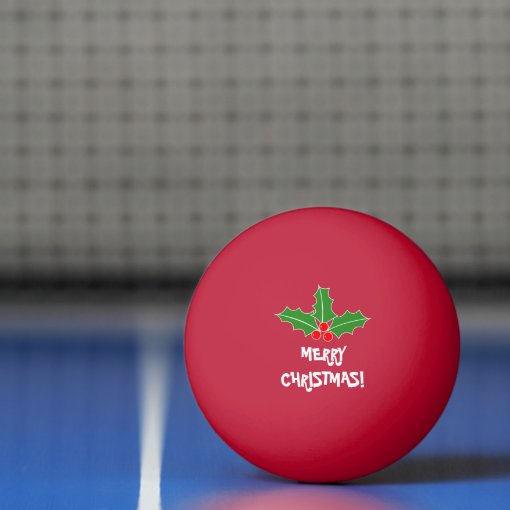 Merry Christmas ping pong balls for table tennis  Zazzle