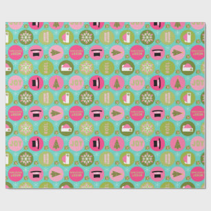 Merry Christmas Pink Christmas Wrapping Paper