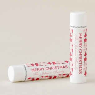 Merry Christmas Pink Gingerbread Stocking Stuffer Lip Balm