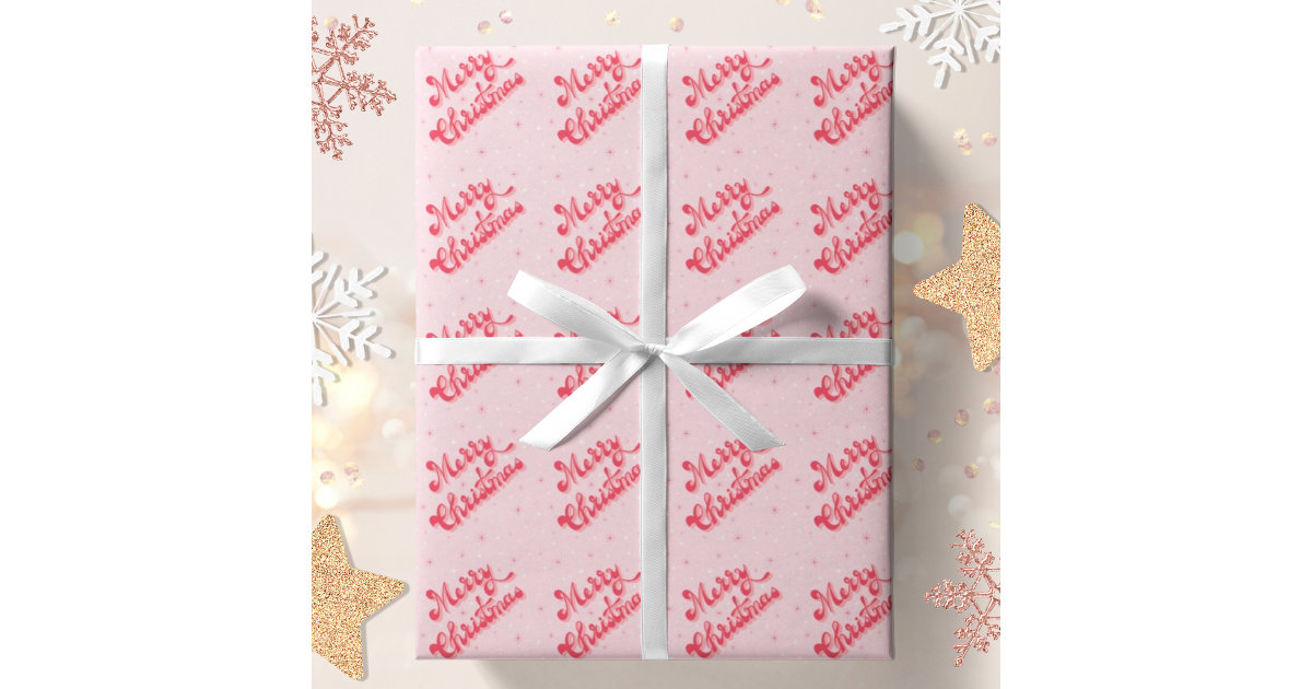 Hot pink vintage santa claus wink christmas gift wrapping paper