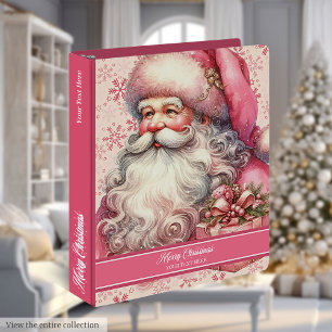 Merry Christmas Pinkmas Personalized Recipe Binder