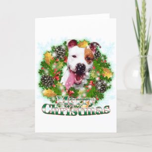 Merry Christmas Pitbull Holiday Card