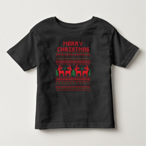 MERRY CHRISTMAS PIXEL ART STYLE T_Shirt