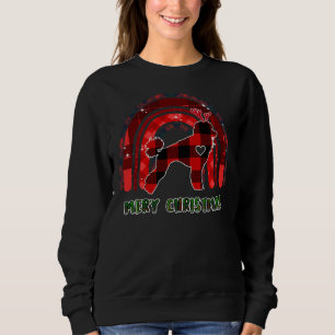 Merry Christmas Plaid  Funny Poodle Dog Christmas  Sweatshirt