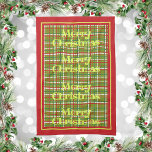 Merry Christmas Plaid Kitchen Towel<br><div class="desc">Merry Christmas Plaid is a hand-drawn plaid from my collection with the words Merry Christmas on the front and a green and red border.

©️ Rosemarie Guieb</div>