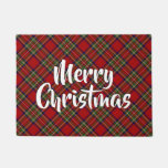 Merry Christmas Plaid Royal Stewart Doormat