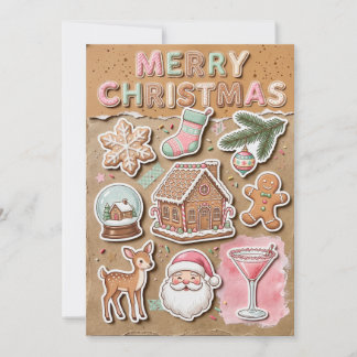 Merry Christmas Playful holiday collage Card