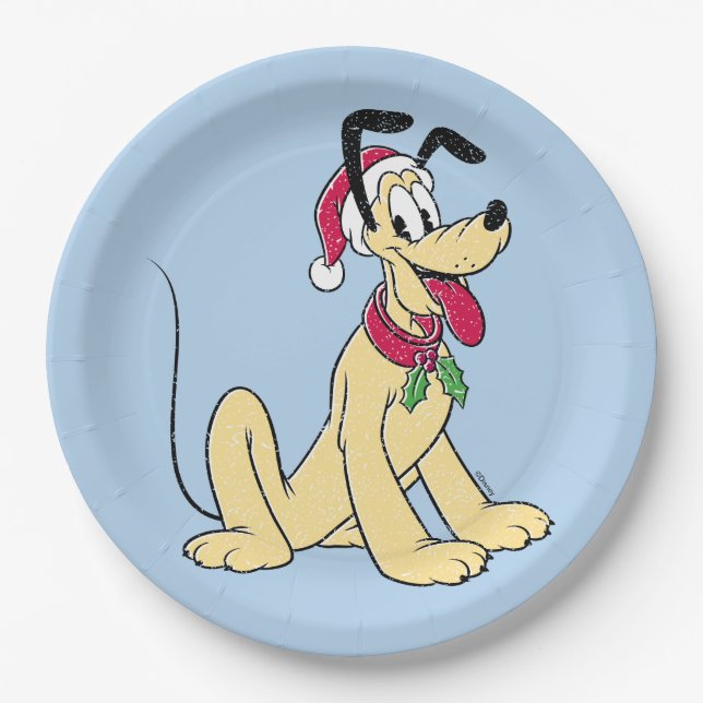 Merry Christmas | Pluto Ready Christmas Paper Plates (Front)