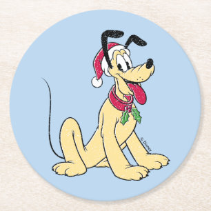 Merry Christmas   Pluto Ready Christmas Round Paper Coaster