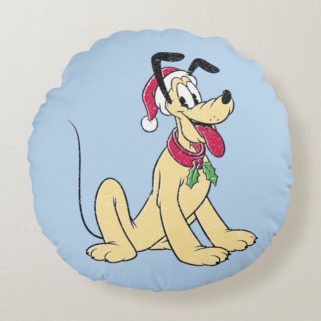Merry Christmas | Pluto Ready Christmas Round Pillow (Front)