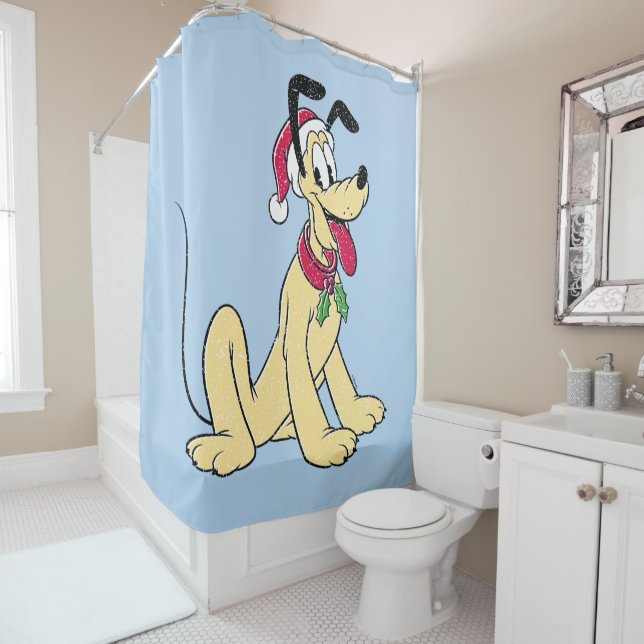 Merry Christmas | Pluto Ready Christmas Shower Curtain (In Situ)