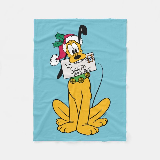 Merry Christmas | Pluto Santa Claus Fleece Blanket (Front)