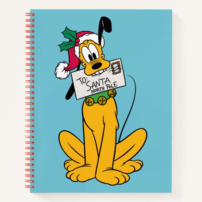 Merry Christmas | Pluto Santa Claus Notebook (Front)