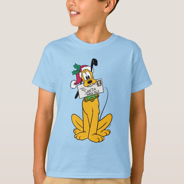 Merry Christmas | Pluto Santa Claus T-Shirt (Front)