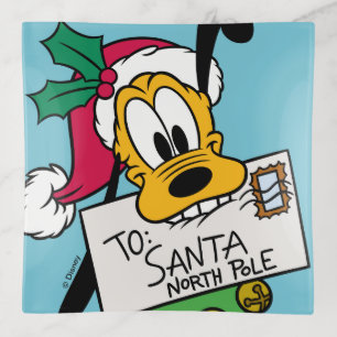 Merry Christmas Pluto Santa Claus Trinket Tray