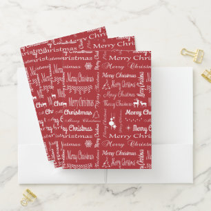 Merry Christmas Pocket Folder