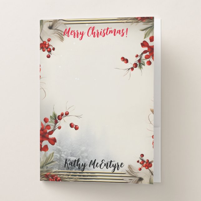 Merry Christmas  Pocket Folder (Front)