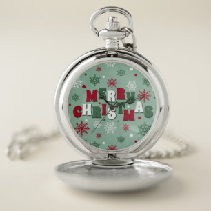 Merry Christmas Pocket Watch