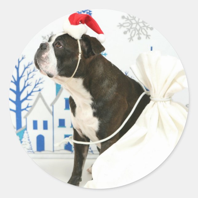 Merry Christmas,Pocky. Classic Round Sticker (Front)