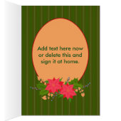 Merry Christmas, Poinsettias Photo Card (Inside (Right))