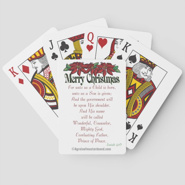 Merry Christmas Poker Cards (Back)