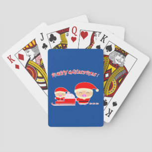 Merry christmas poker cards