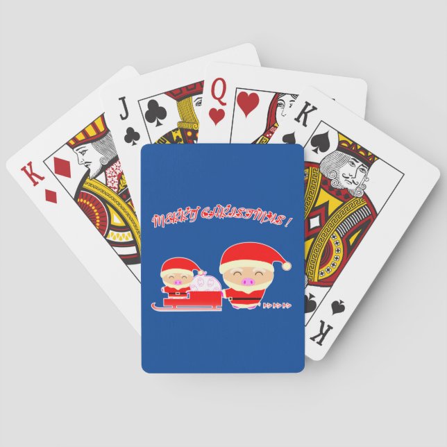 Merry christmas poker cards (Back)