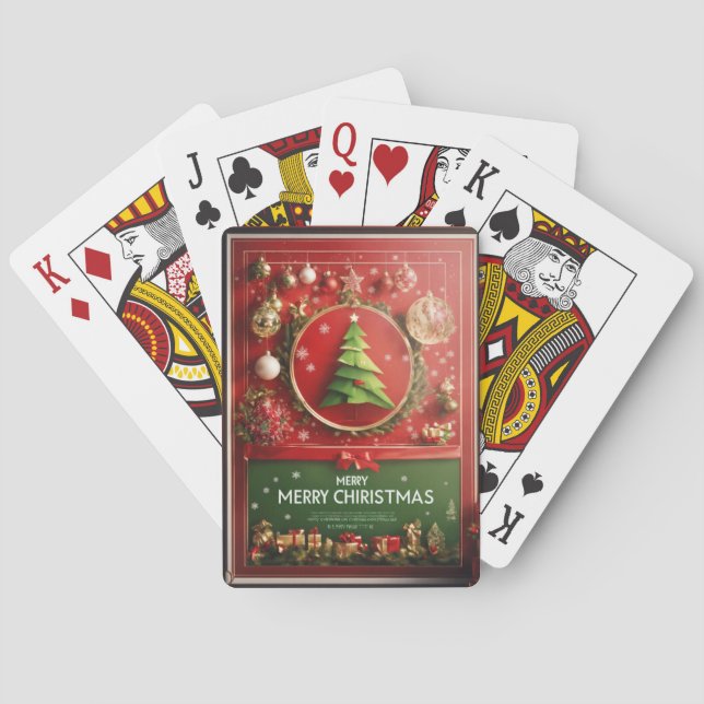 merry christmas  poker cards (Back)
