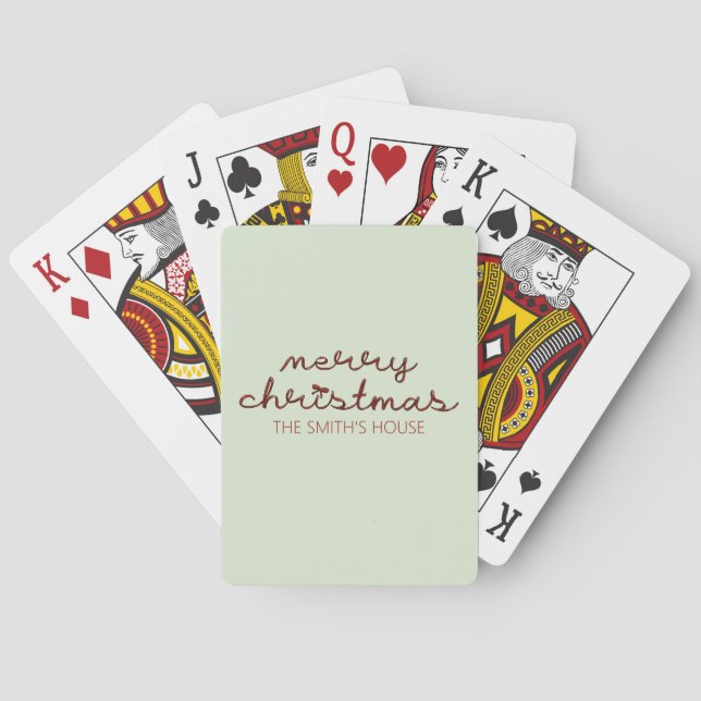 Merry Christmas Poker Cards (Back)