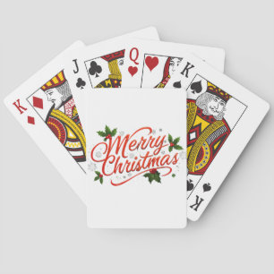 Merry Christmas Poker Cards