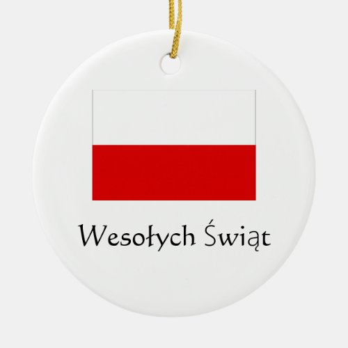 Merry Christmas Polish Ornament