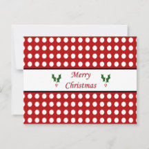 Merry Christmas Polka Dot Holiday Card