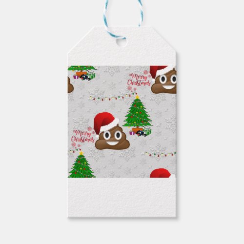merry christmas poo emoji gift tags
