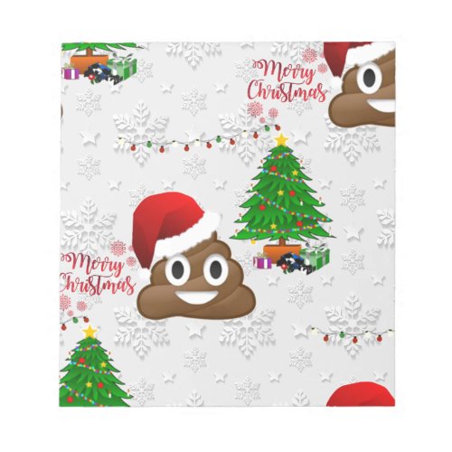 merry christmas poo emoji notepad