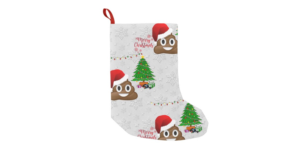 merry christmas poo emoji stocking | Zazzle