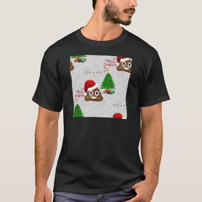 merry christmas poo emoji T-Shirt (Front)