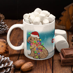 Merry Christmas Poodle Dog Breed Lover Santa Claus Coffee Mug