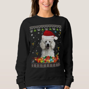 Merry Christmas Poodle Dog Ugly Sweater Santa Clau