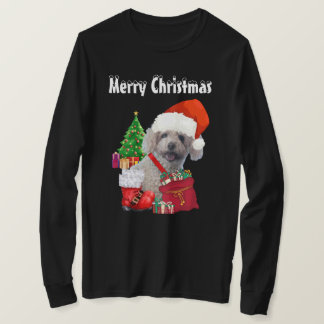 Merry Christmas Poodle Long Sleeve Tee