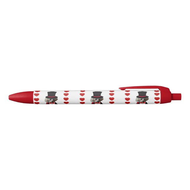 Merry Christmas Poodle Tuxedo Writing Pen (Top)