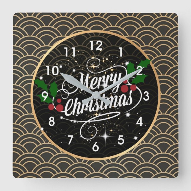 Merry Christmas, popular Acrylic Wall Clock (Front)